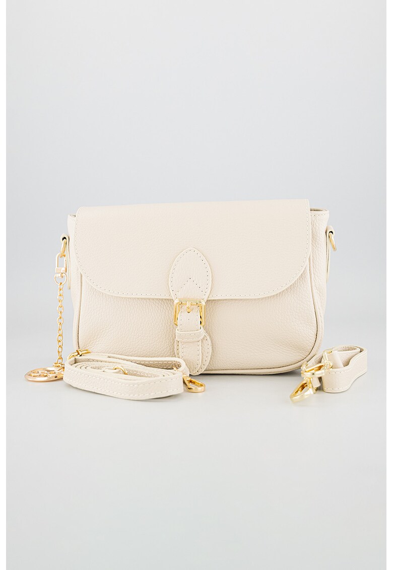 Geanta crossbody din piele cu accesoriu logo detasabil