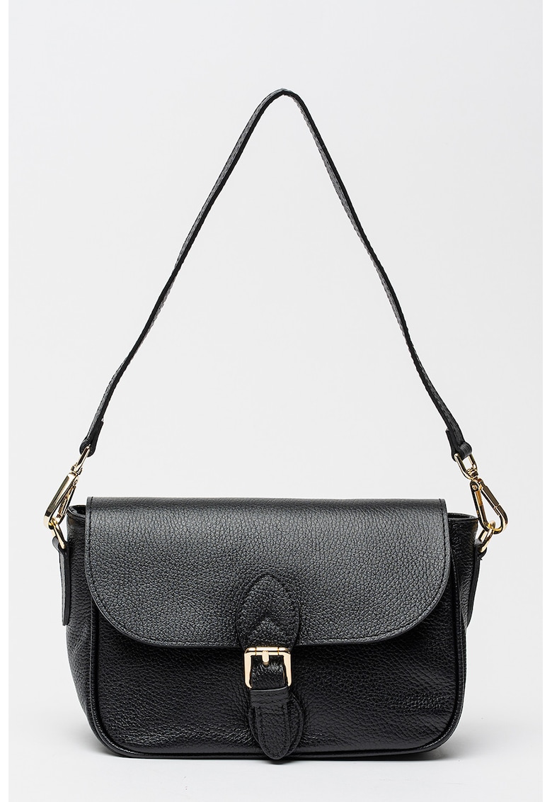 Geanta crossbody din piele cu accesoriu logo detasabil