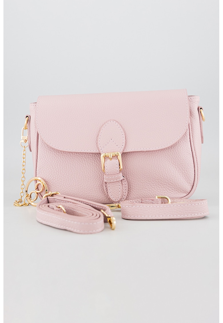 Geanta crossbody din piele cu accesoriu logo detasabil