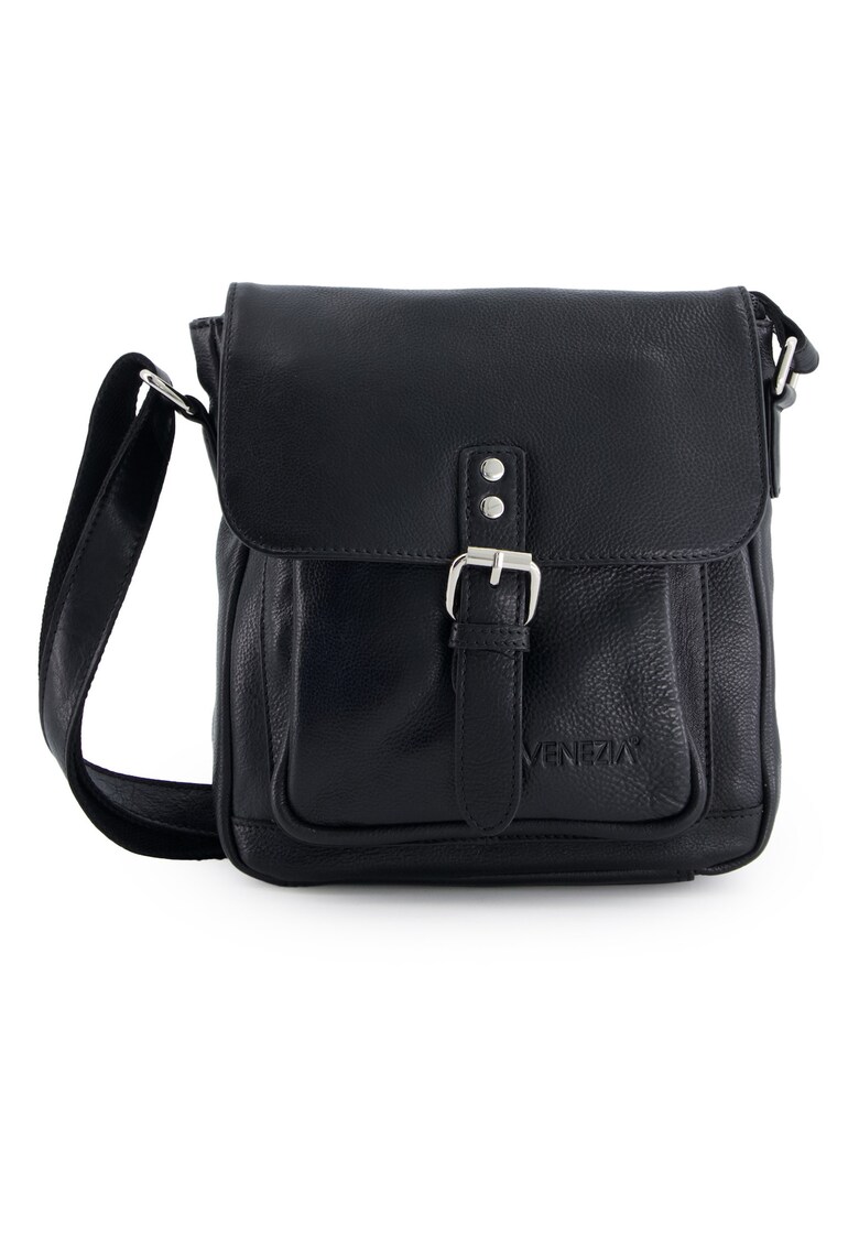 Geanta crossbody din piele cu clapeta