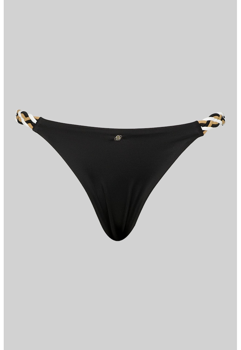Slip cu laterale rasucite - Negru