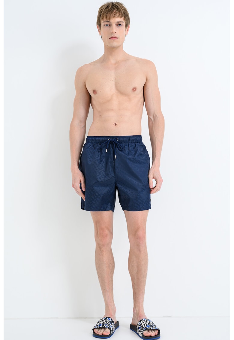 Pantaloni scurti de baie cu snur - Bleumarin
