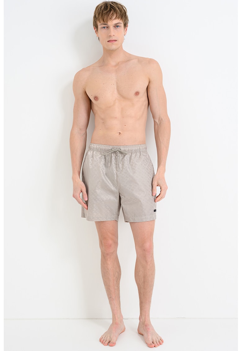 Pantaloni scurti de baie cu snur - Bej inchis