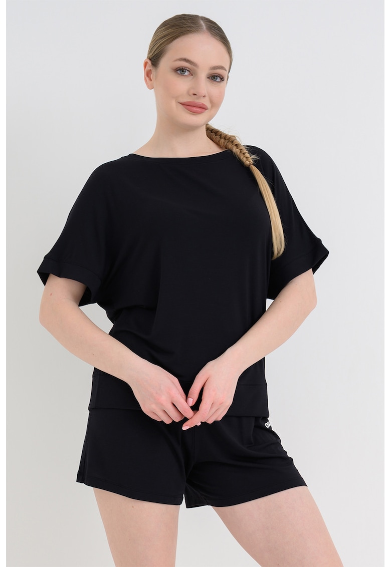 Pijama lejera cu pantaloni scurti - Negru