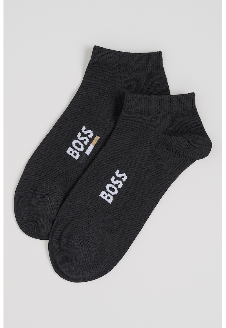 Set de sosete din amestec de bumbac - pana la glezna - 2 piese - Negru