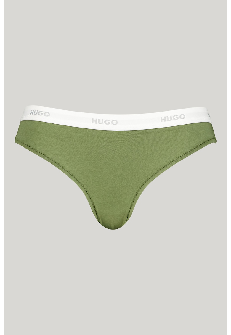 Chiloti cu banda logo in talie - Verde feriga