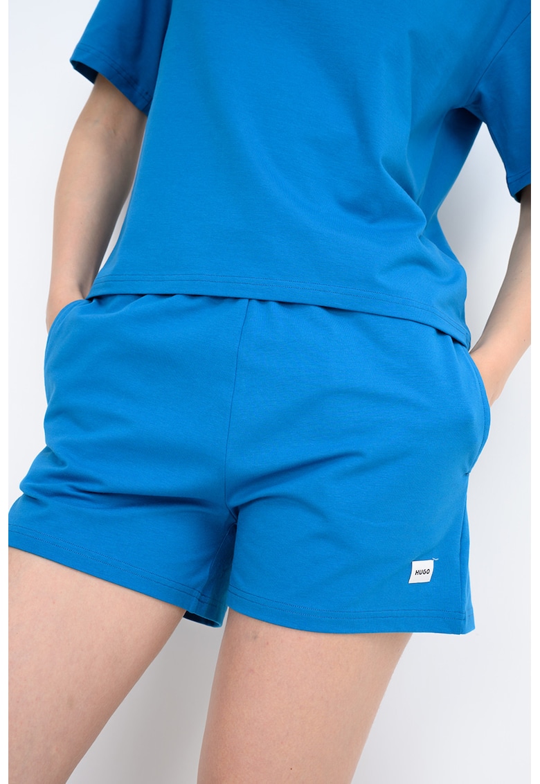 Pantaloni scurti de casa din amestec de modal - Albastru cobalt