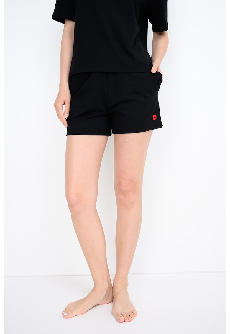 Pantaloni scurti de casa din amestec de modal - Negru