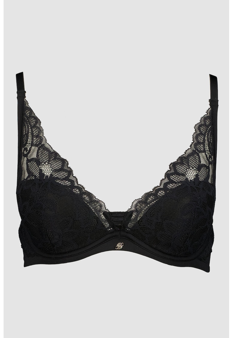 Sutien din dantela cu sustinere metalica - Negru
