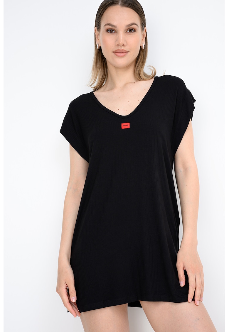 Rochie-tricou de plaja Signature - Negru