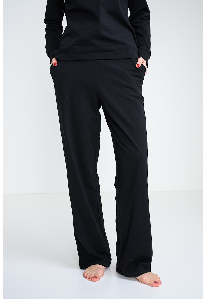 Pantaloni de pijama din amestec de bumbac - Negru