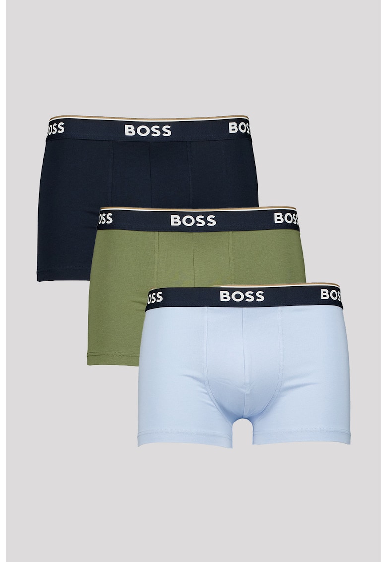 Set de boxeri din amestec de bumbac - 3 perechi - Verde feriga