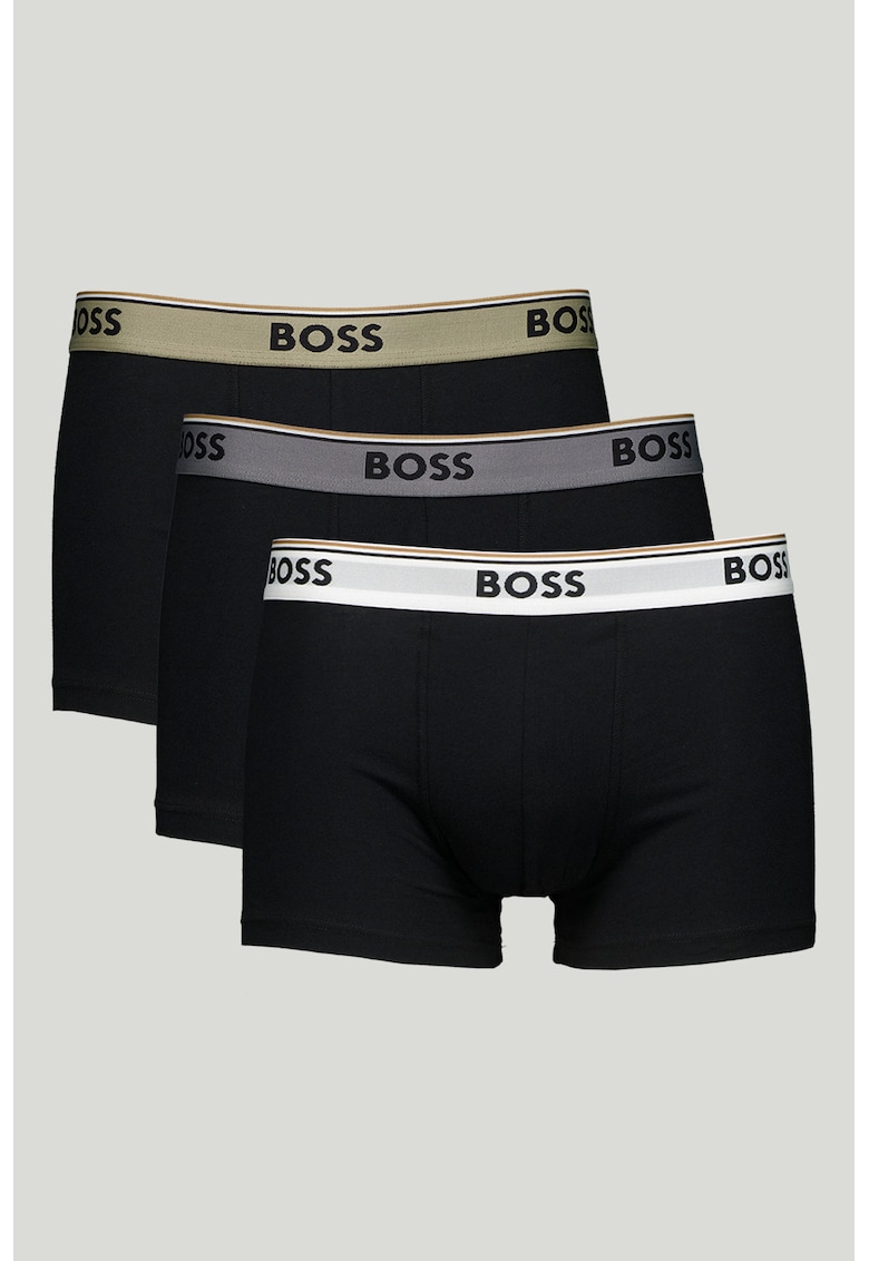 Set de boxeri din amestec de bumbac - 3 perechi - Negru