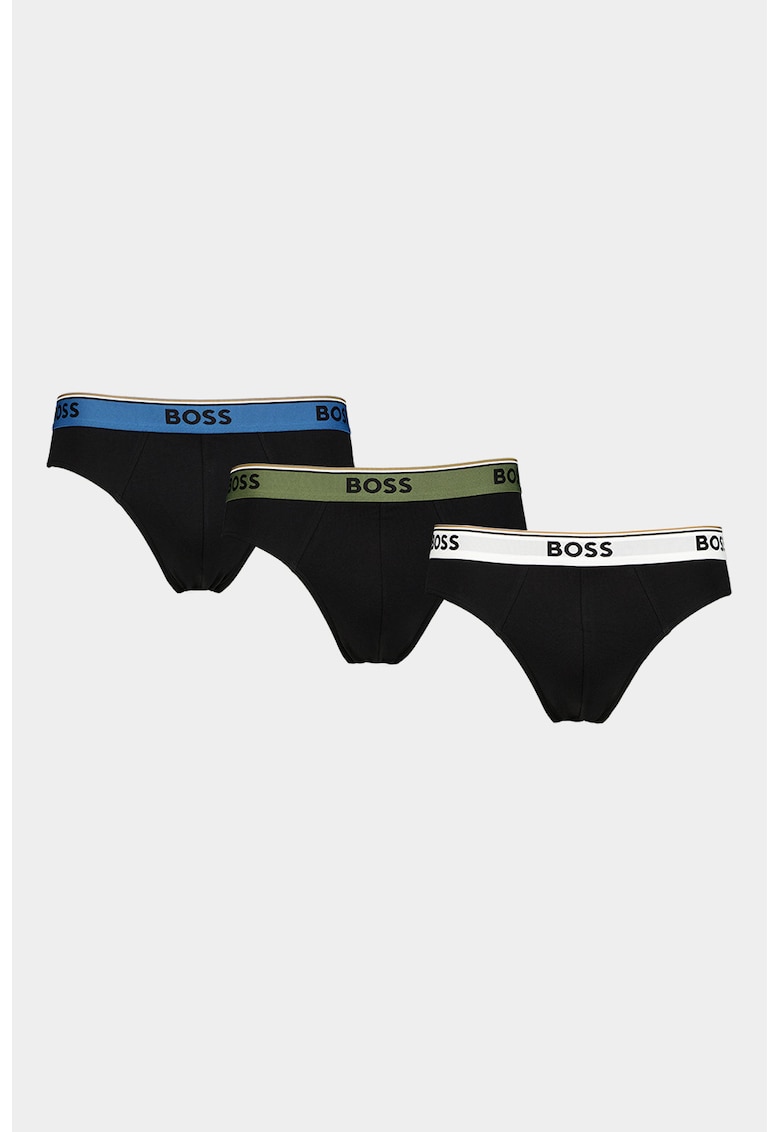 Set de chiloti din amestec de bumbac - 3 perechi - Negru