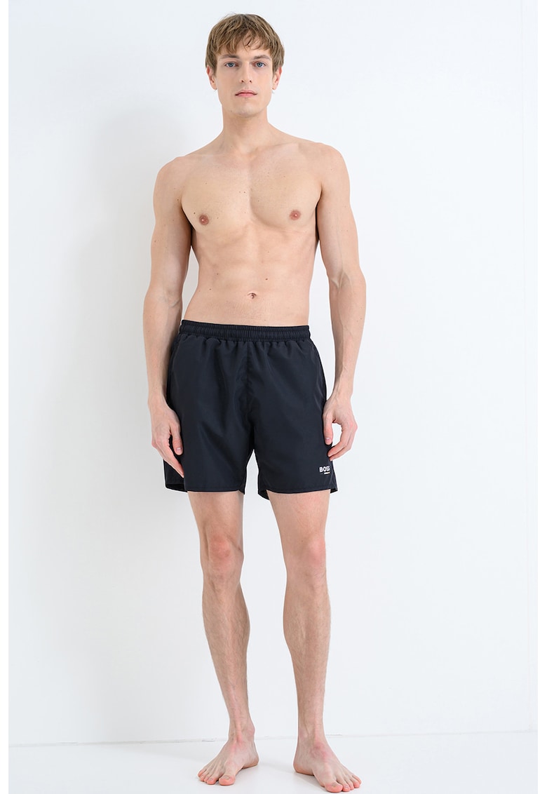 Pantaloni scurti de baie cu logo Swordfish - Negru