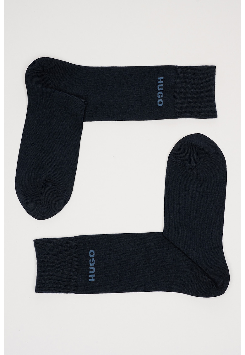 Set de sosete lungi cu logo - 2 perechi - Albastru pastel/Bleumarin