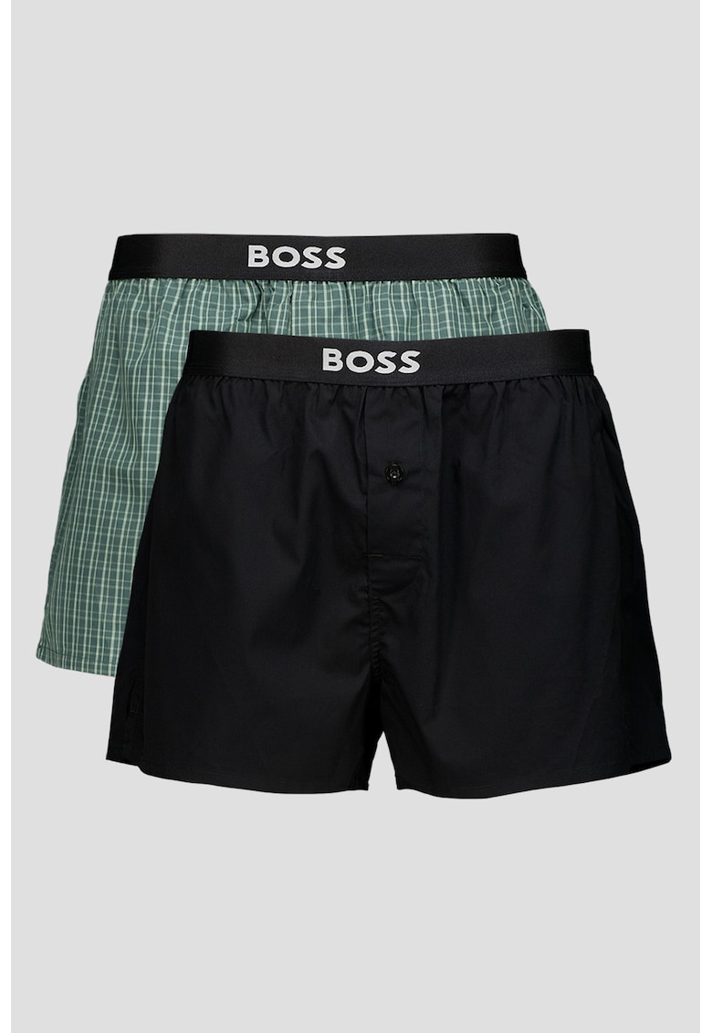 Set de boxeri cu model- 2 Perechi - Verde/Negru