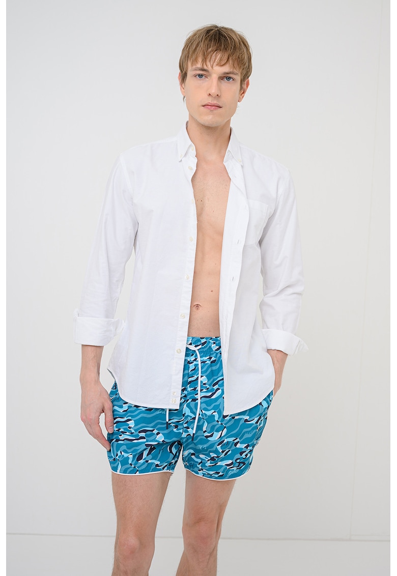 Pantaloni scurti de baie cu buzunare Rik - Bleumarin/Albastru deschis/Bleumarin