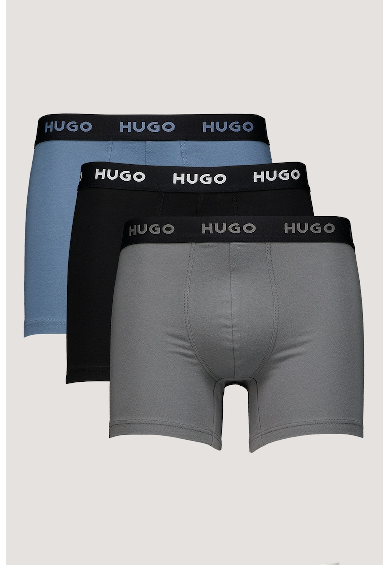 Set de boxeri din amestec de bumbac - 3 perechi - Albastru/Negru