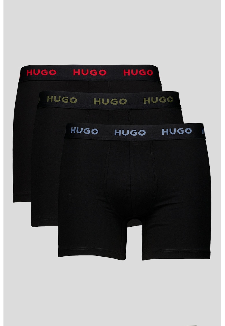 Set de boxeri din amestec de bumbac - 3 perechi - Negru