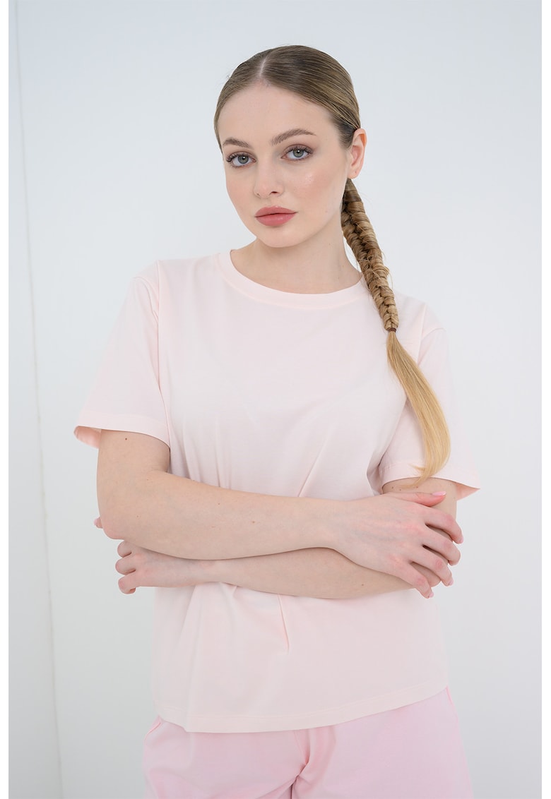 Tricou uni de pijama - Roz