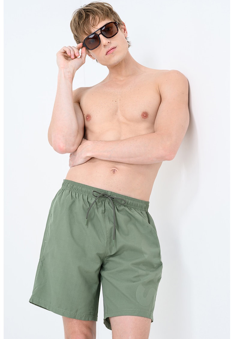 Pantaloni scurti de baie cu snur de ajustare Orca - Verde masliniu