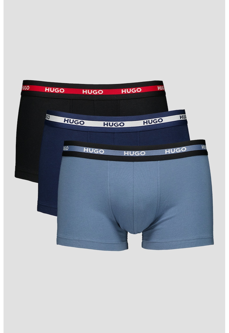 Set de boxeri cu banda logo in talie - 3 perechi