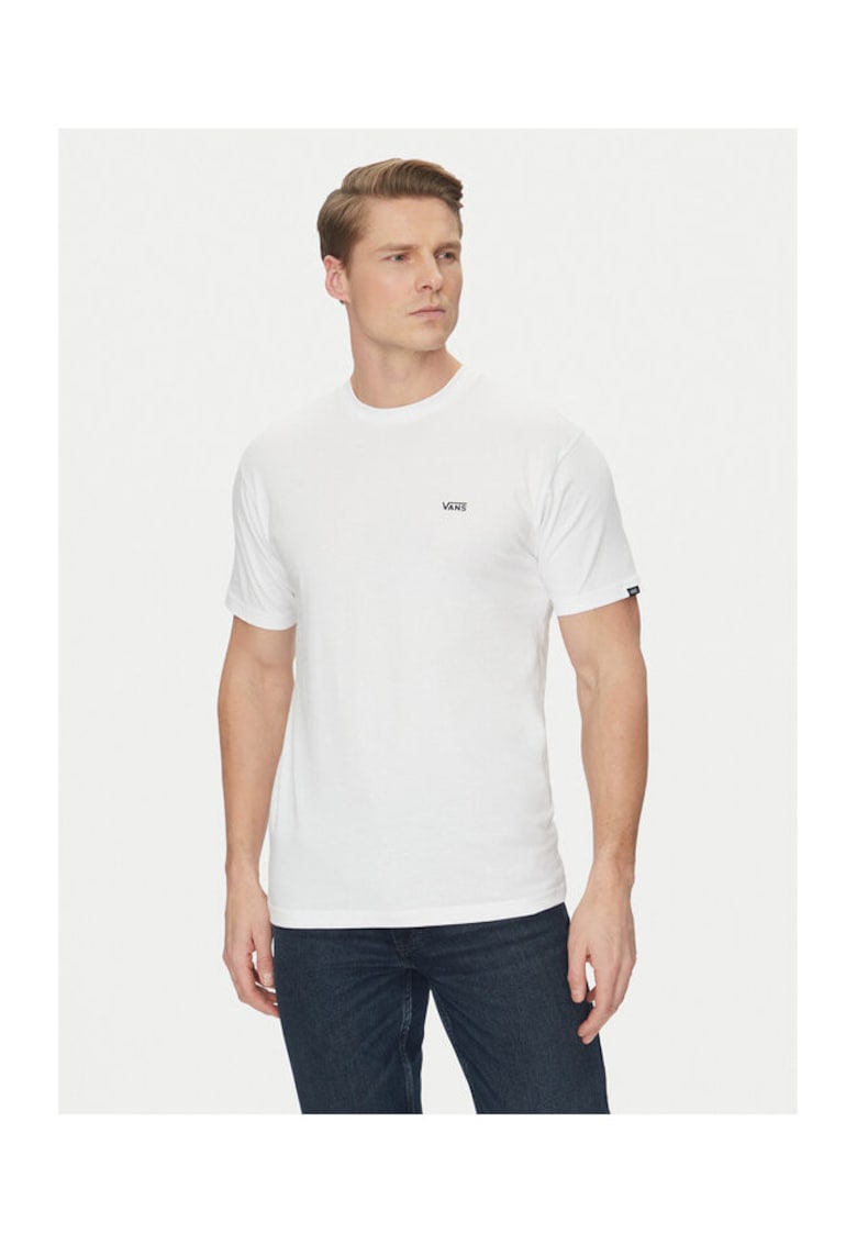Tricou barbati alb - bumbac -