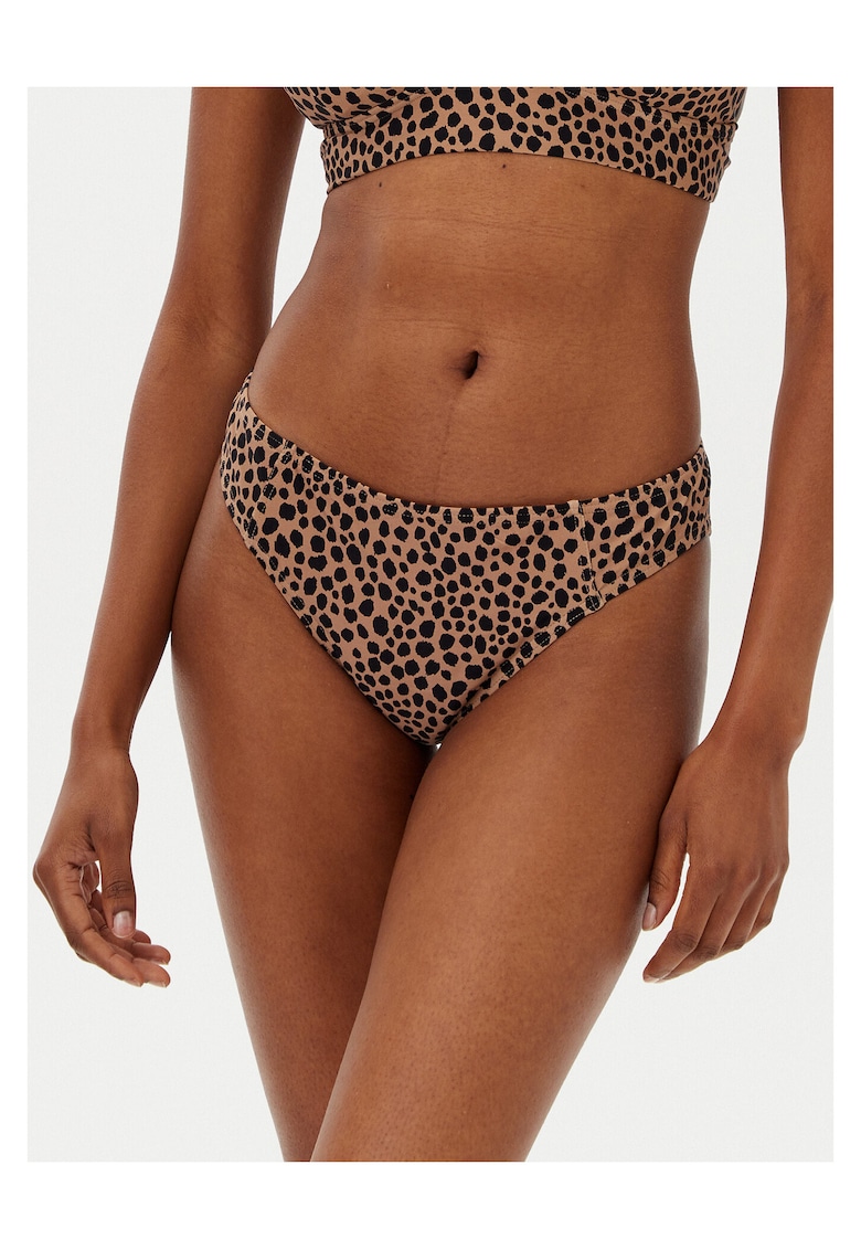 Slip de baie pentru femei negru - bej