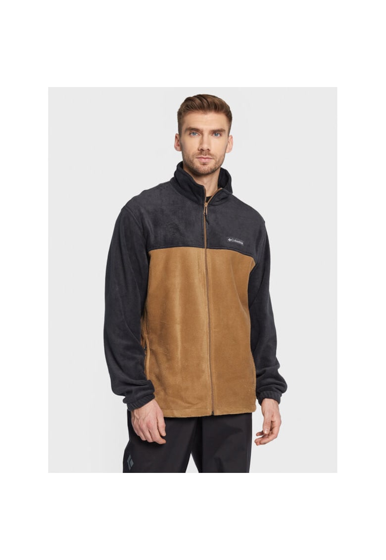 Bluza sport barbati polar - maro-negru