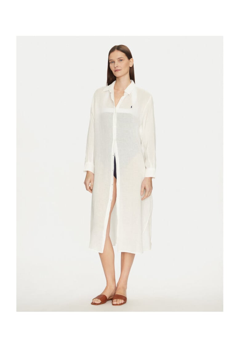 Rochie camasa - ecru - femei