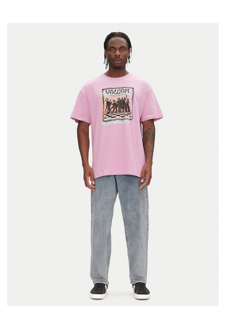 Tricou barbati roz - bumbac