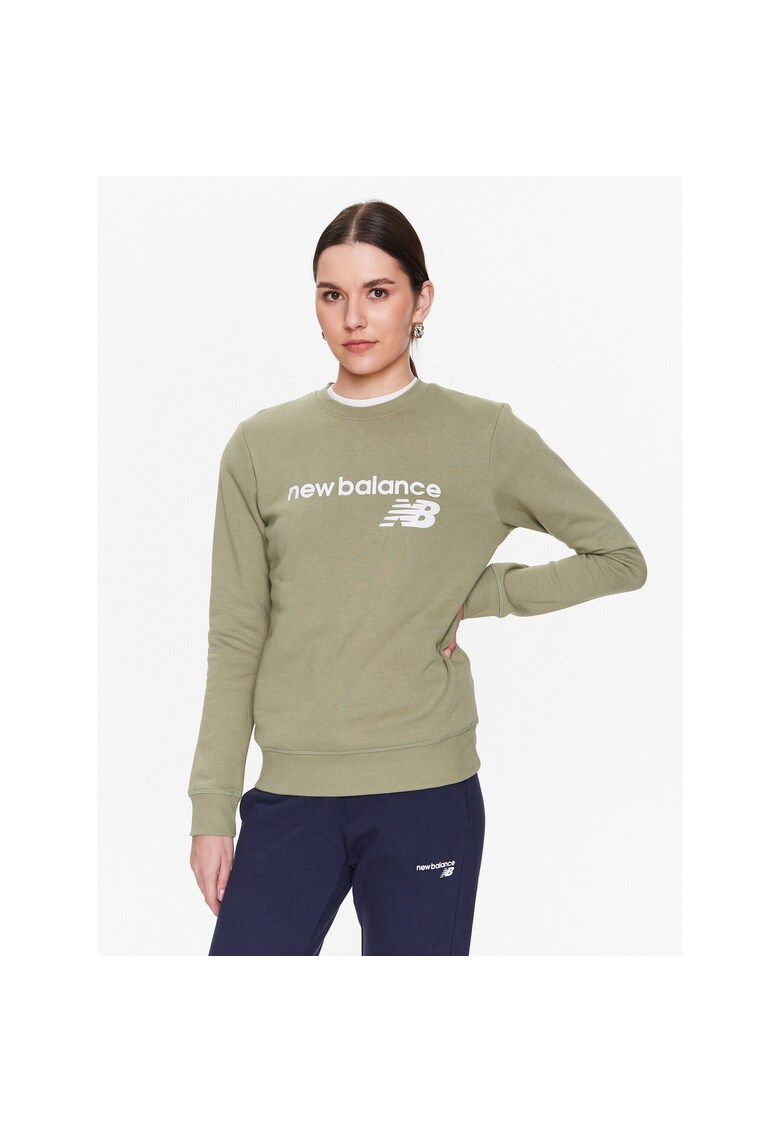 Hanorac sport dama cu imprimeu - kaki deschis