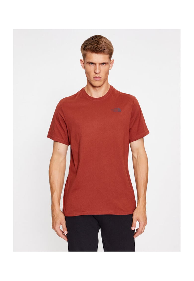 Tricou barbati caramiziu - bumbac -