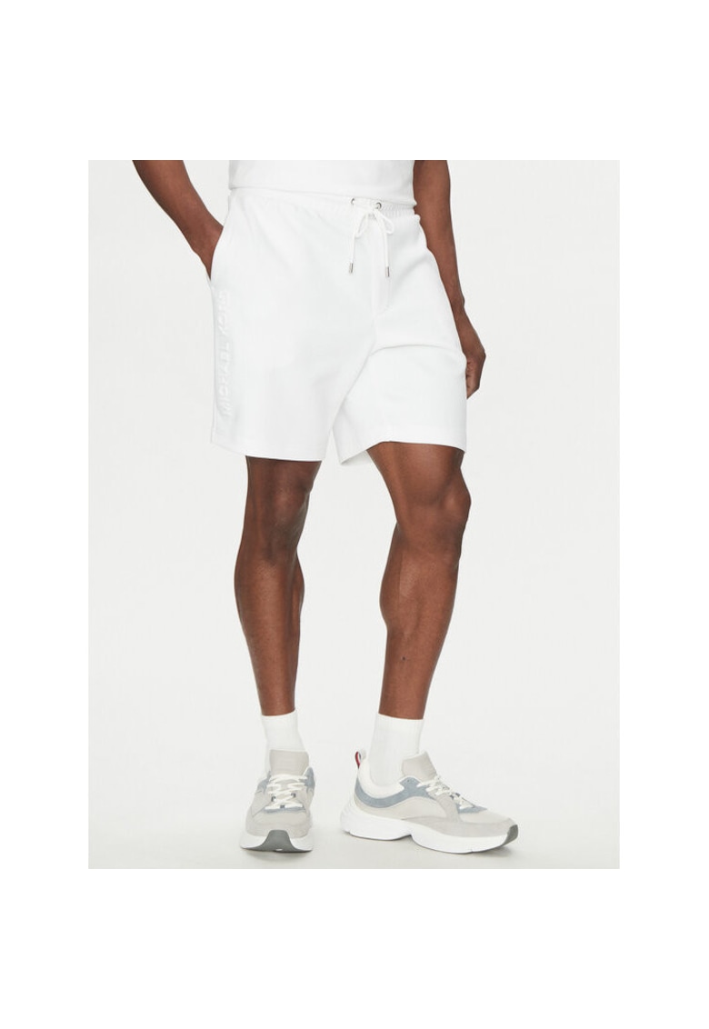 Pantaloni sport barbati alb - material respirabil