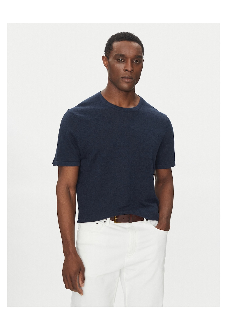 Tricou barbat - bleumarin - din bumbac