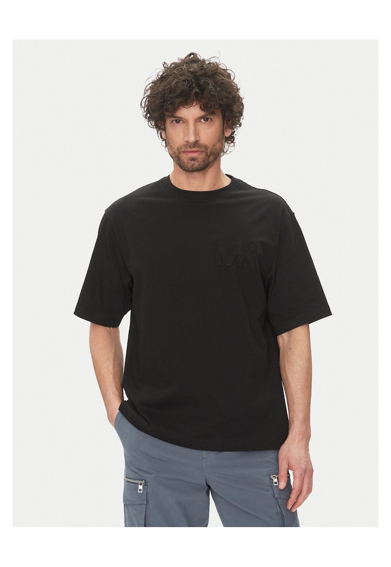 Tricou barbat - negru - bumbac - simplu