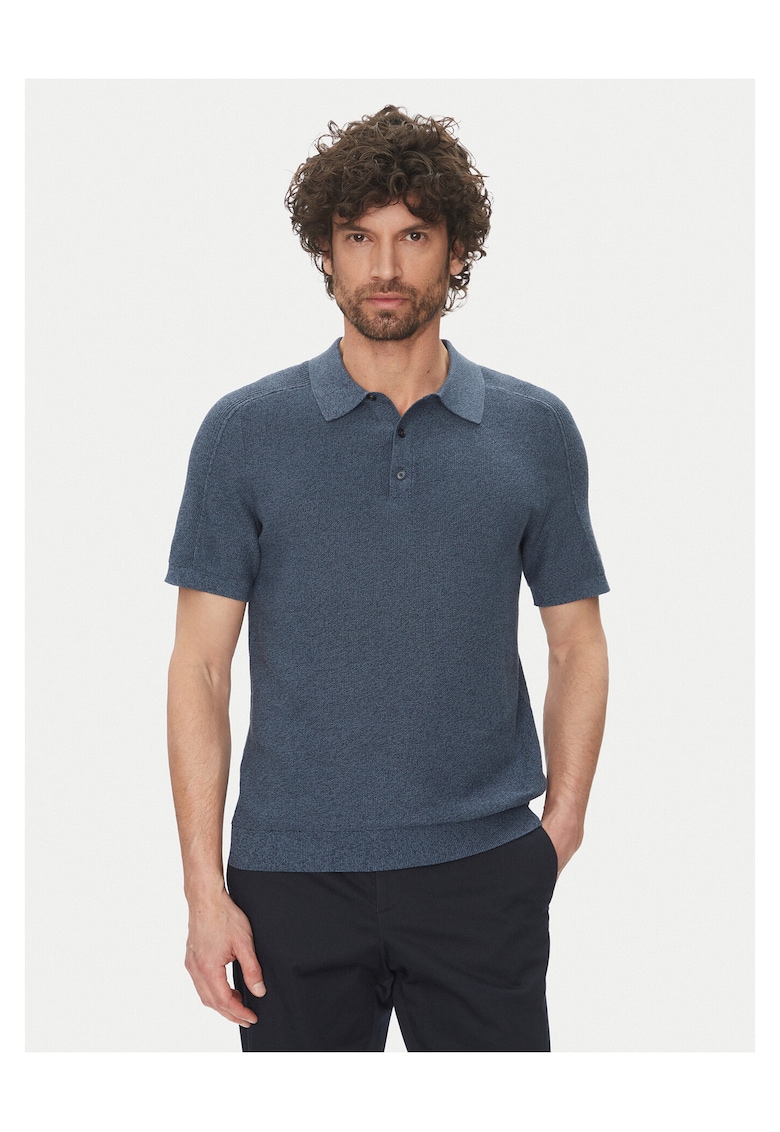 Tricou barbati albastru bleumarin - bumbac