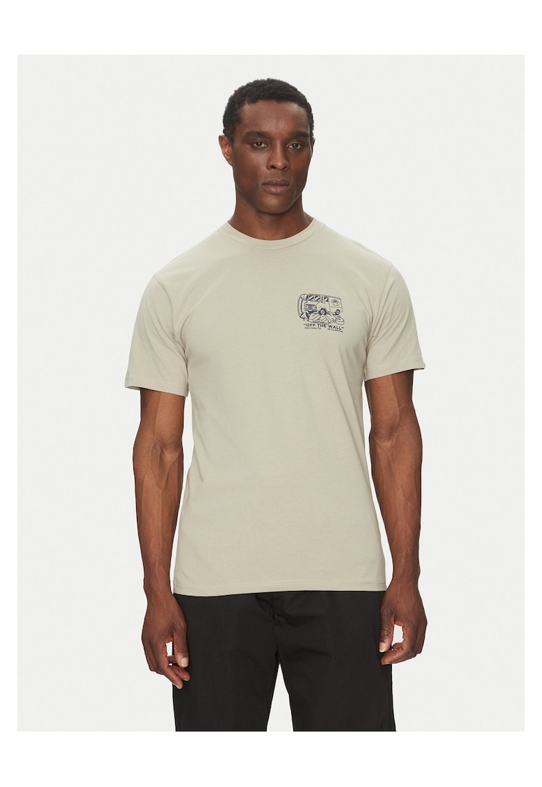 Tricou barbati bej - bumbac