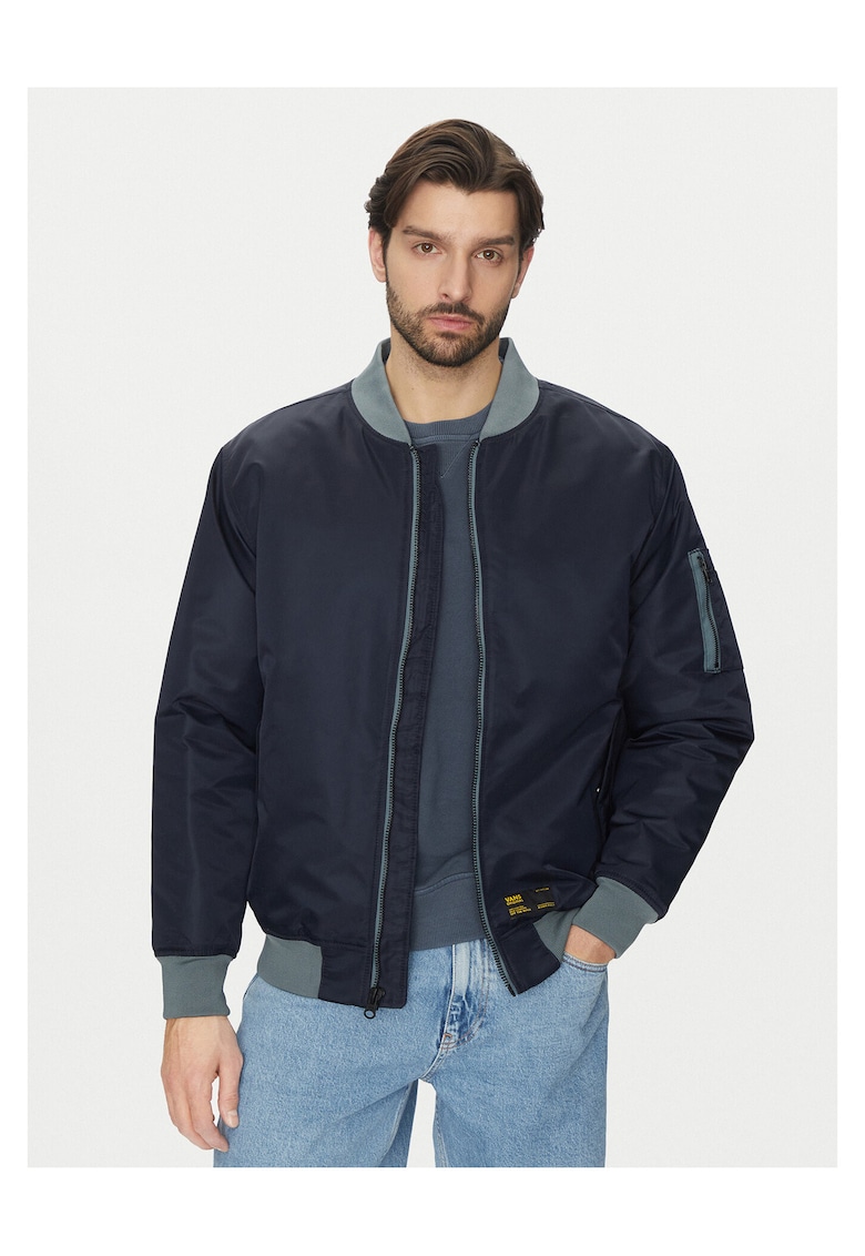 Geaca bomber barbati bleumarin - fabricata din material de calitate