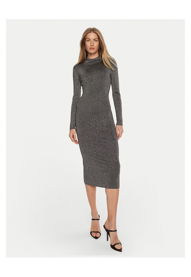 Rochie tricotata dama argintiu