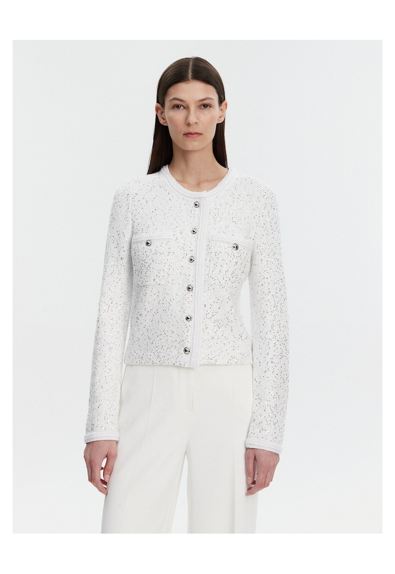 Cardigan de dama alb -