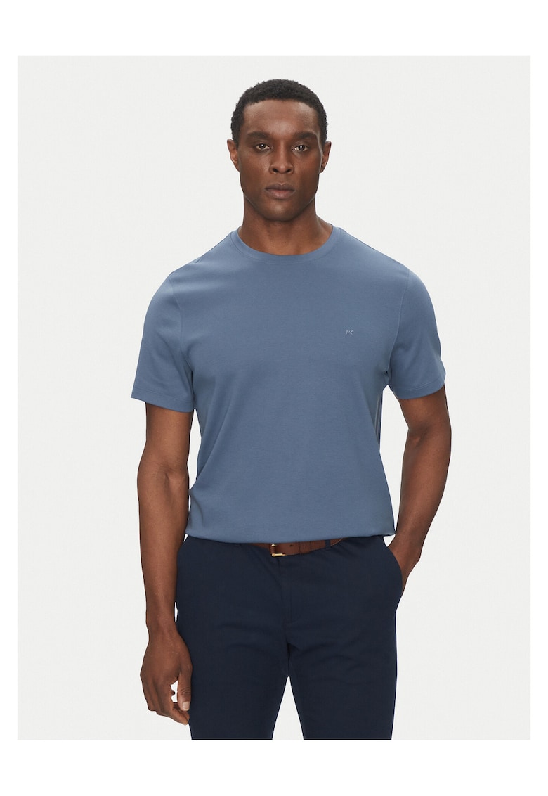 Tricou albastru - bumbac - Rosu