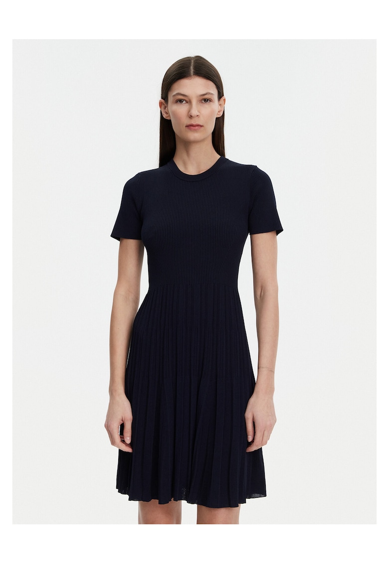 Rochie tricotata dama bleumarin - fabrica tricotata