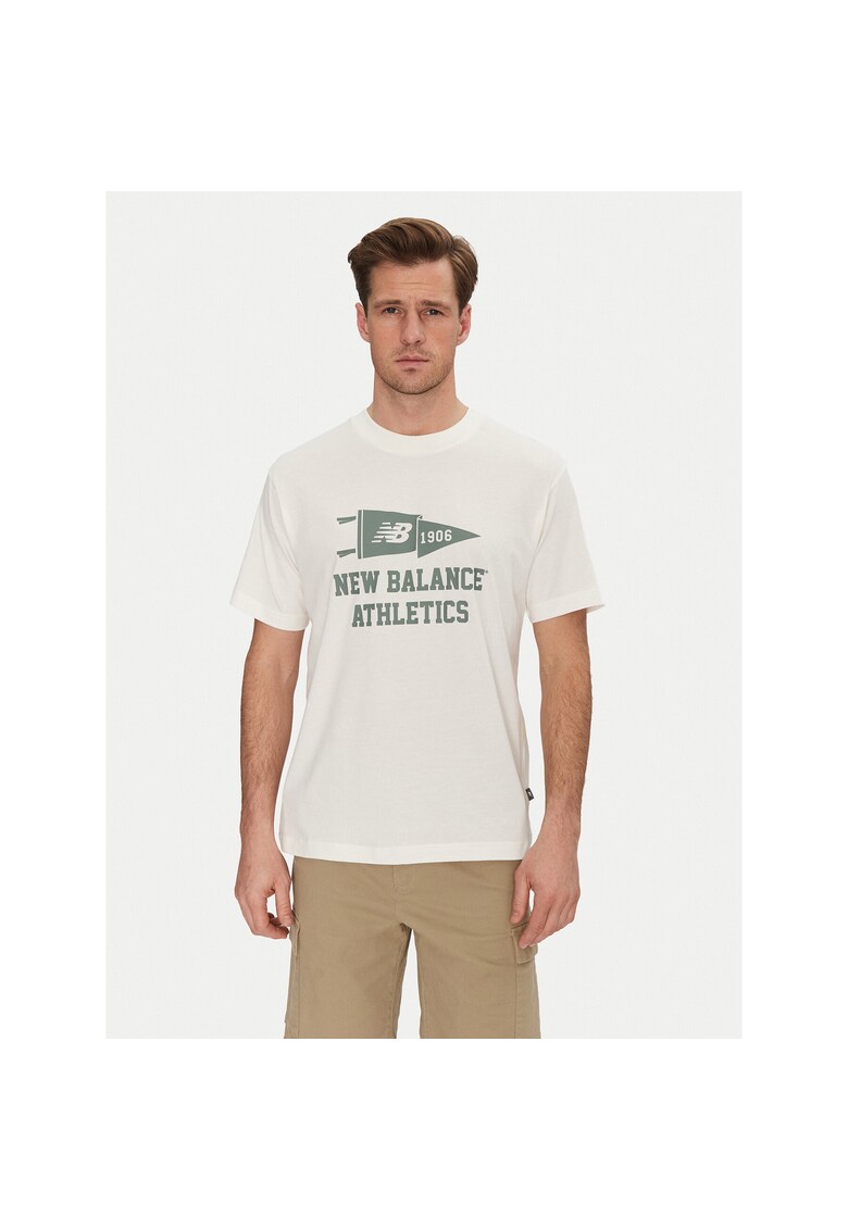 Tricou sport barbati alb - bumbac
