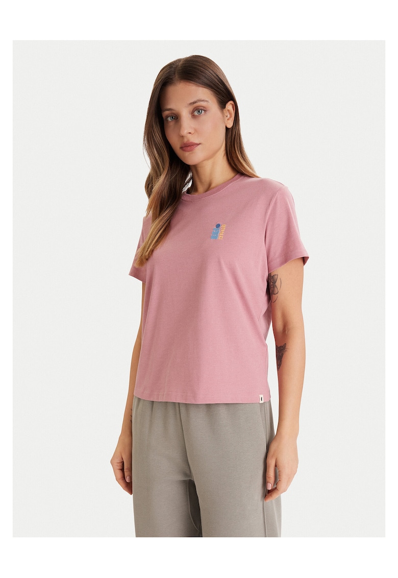 Tricou dama culoare roz - bumbac