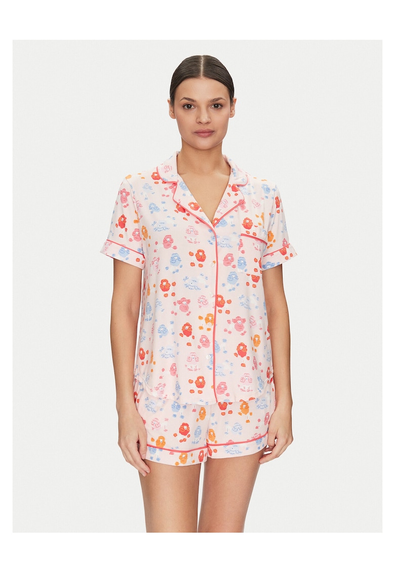 Pijama dama roz - din material moale