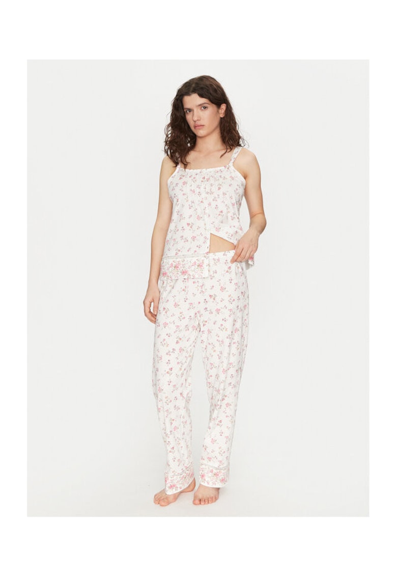 Pijama dama - bumbac - ecru -