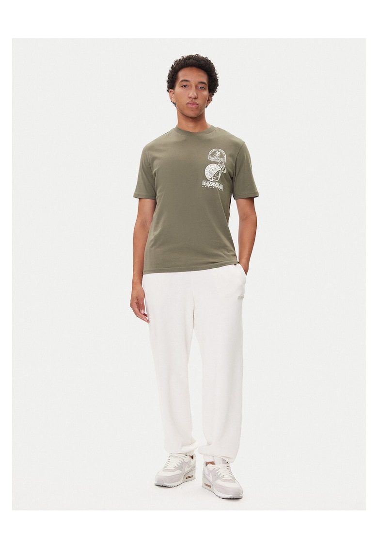 Tricou barbati kaki - bumbac