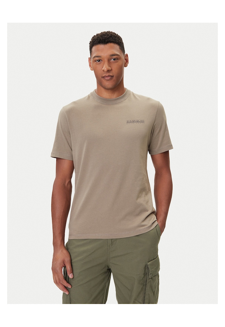 Tricou barbatesc maro - bumbac